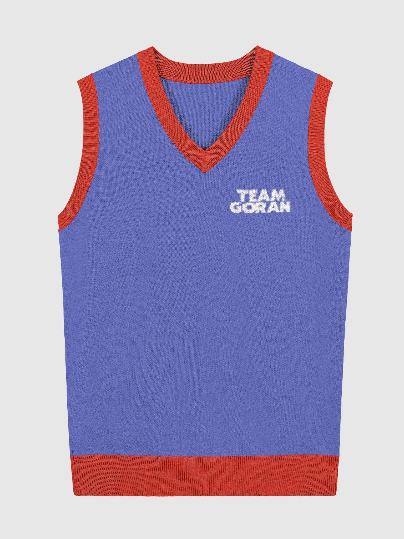 Red & Blue Knitted Team Goran Sweater Vest product image (5)