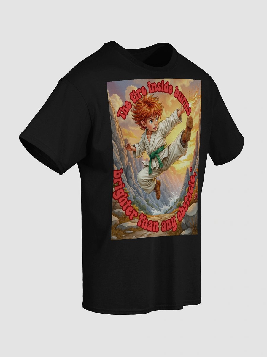 Flaming Kick – Green Belt Boy with Fiery Determination product image (4)