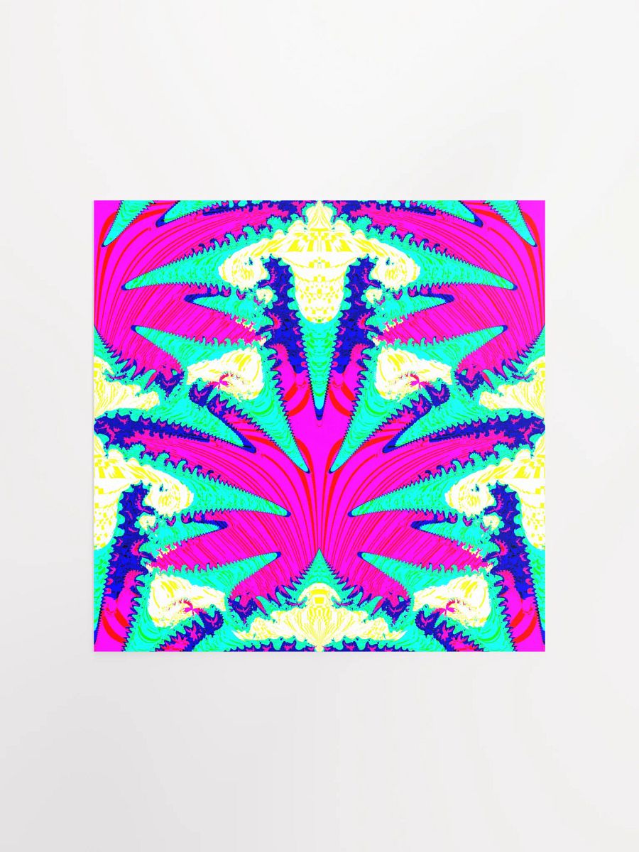 Clowny Cannabis Leaf Stoner Poster, Pink Blue Pot Leaf Print, Twisted Budz 420 Art product image (1)
