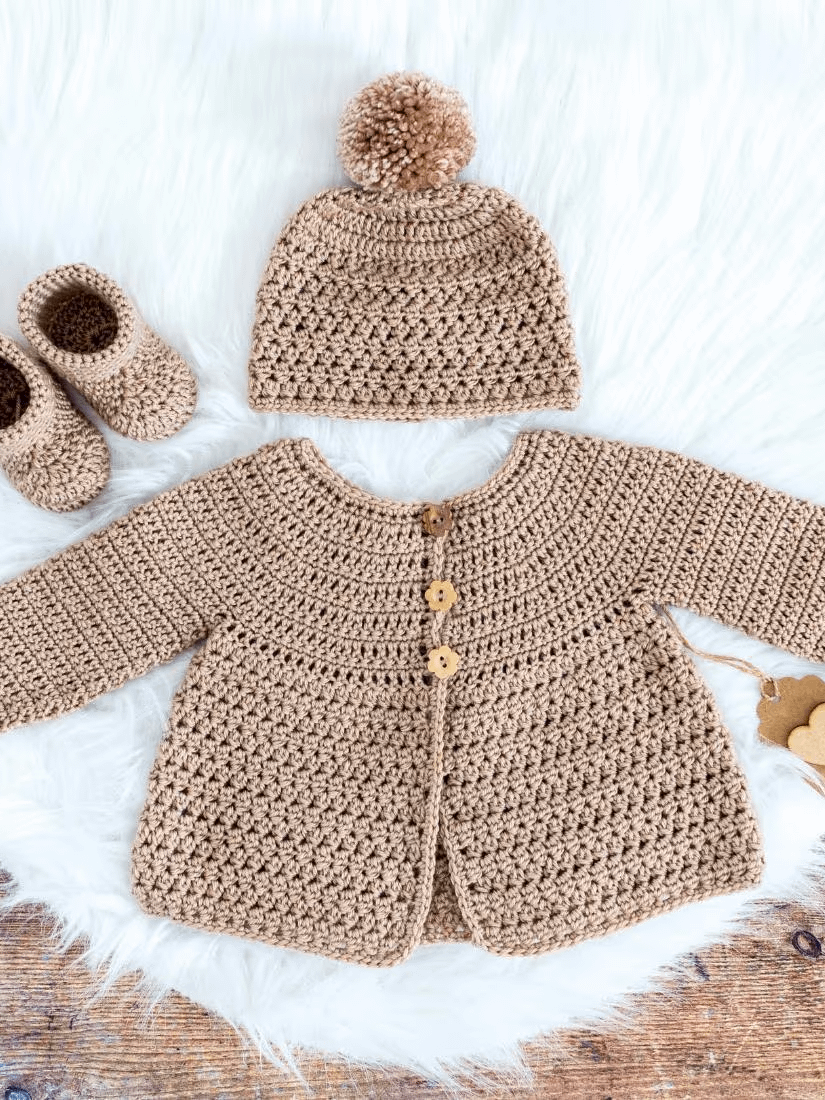 Crochet Pattern: Ella Baby Cardigan product image (3)