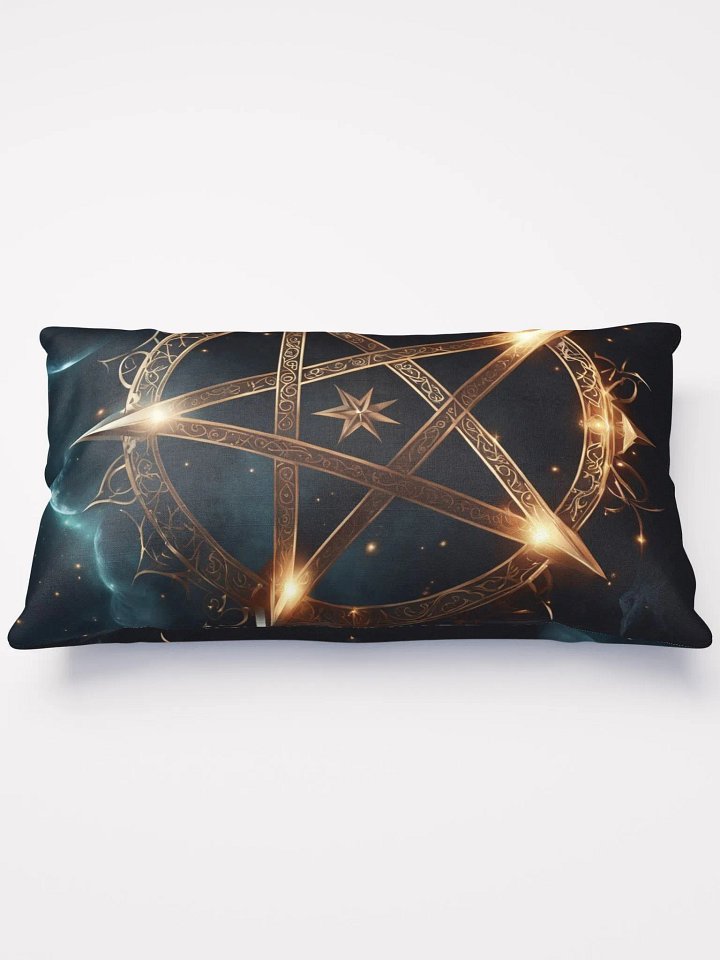 Black and Gold Star Symbology Cushion product image (2)