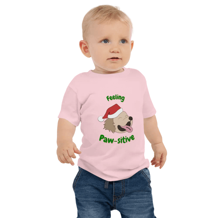Christmas Baby Jersey Short Sleeve Tee (Paw-sitive) product image (1)