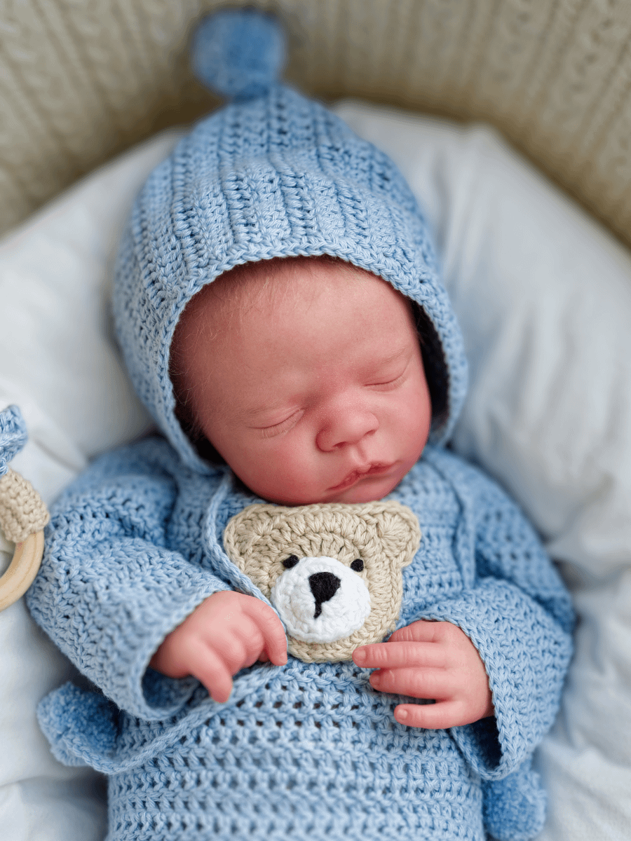 Crochet Baby Romper Pattern (with Teddy Bear Applique) product image (8)