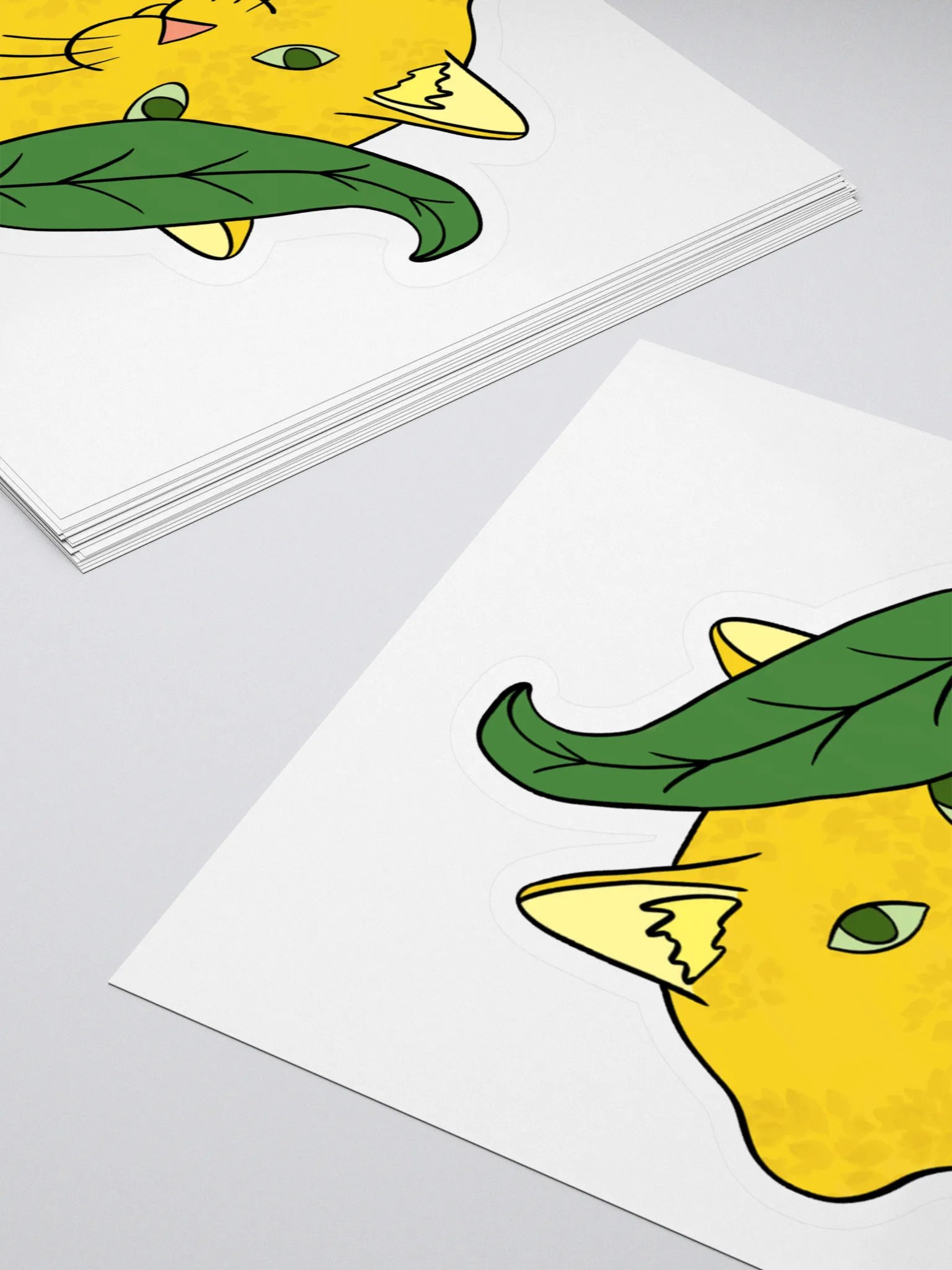 Lemon Cat Kiss Cut Stickers product image (4)
