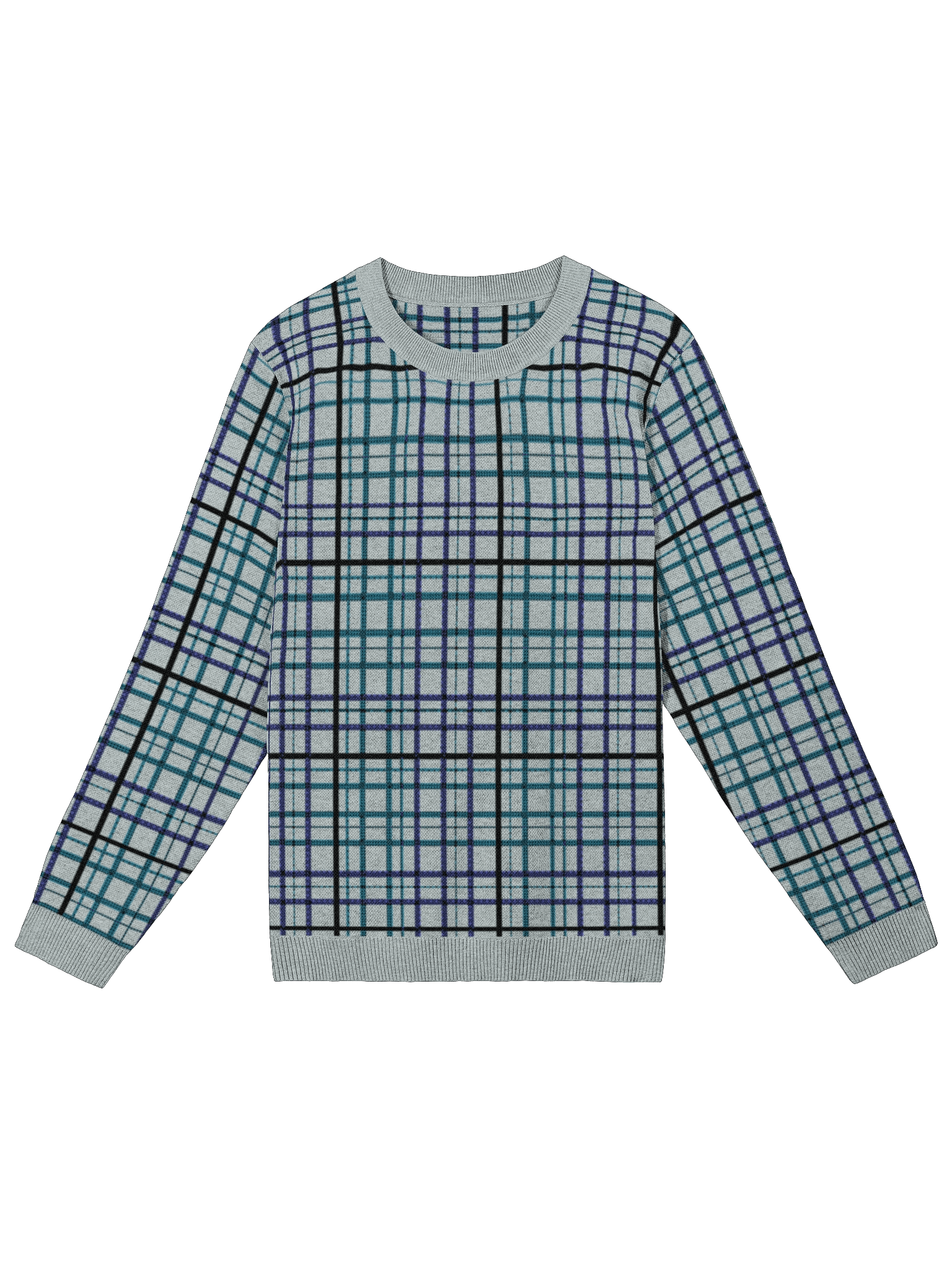 White Plaid Sweater product image (1)