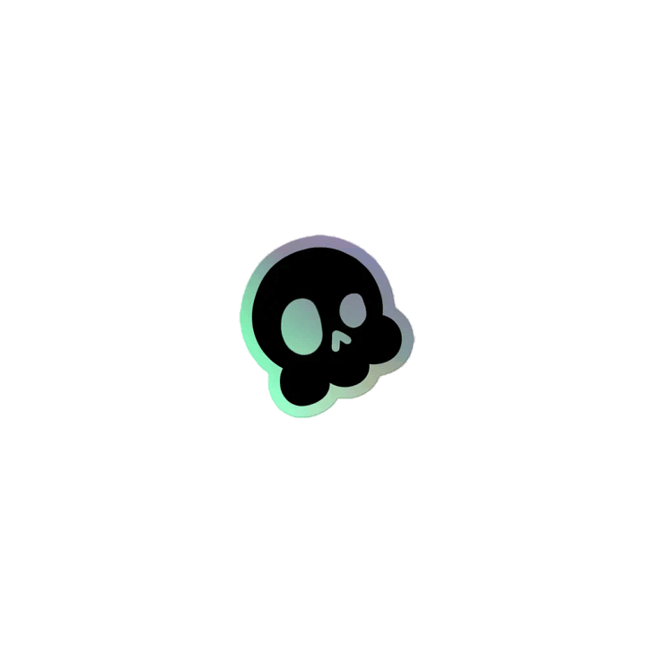 Holographic Skull Sticker product image (1)