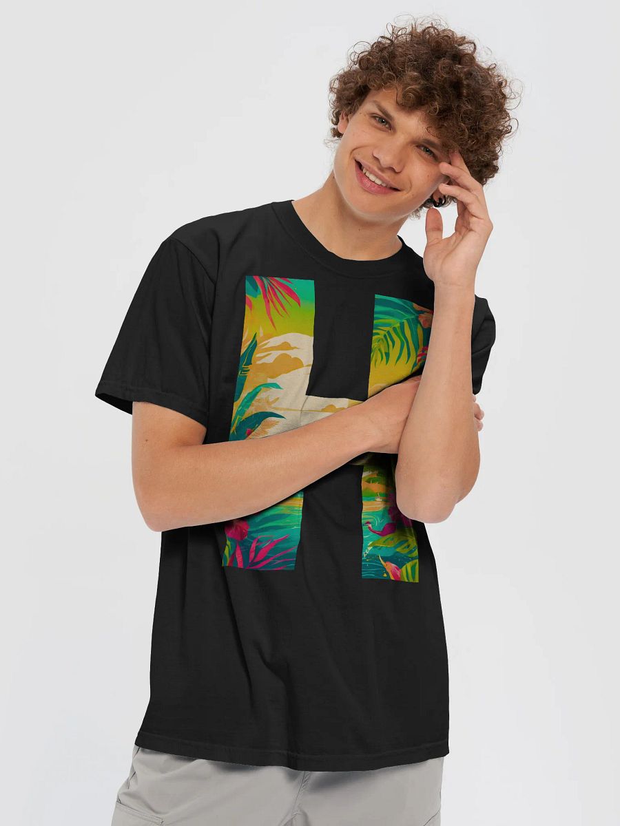 Tropical Sunset Paradise T-Shirt (Letter-H) product image (4)