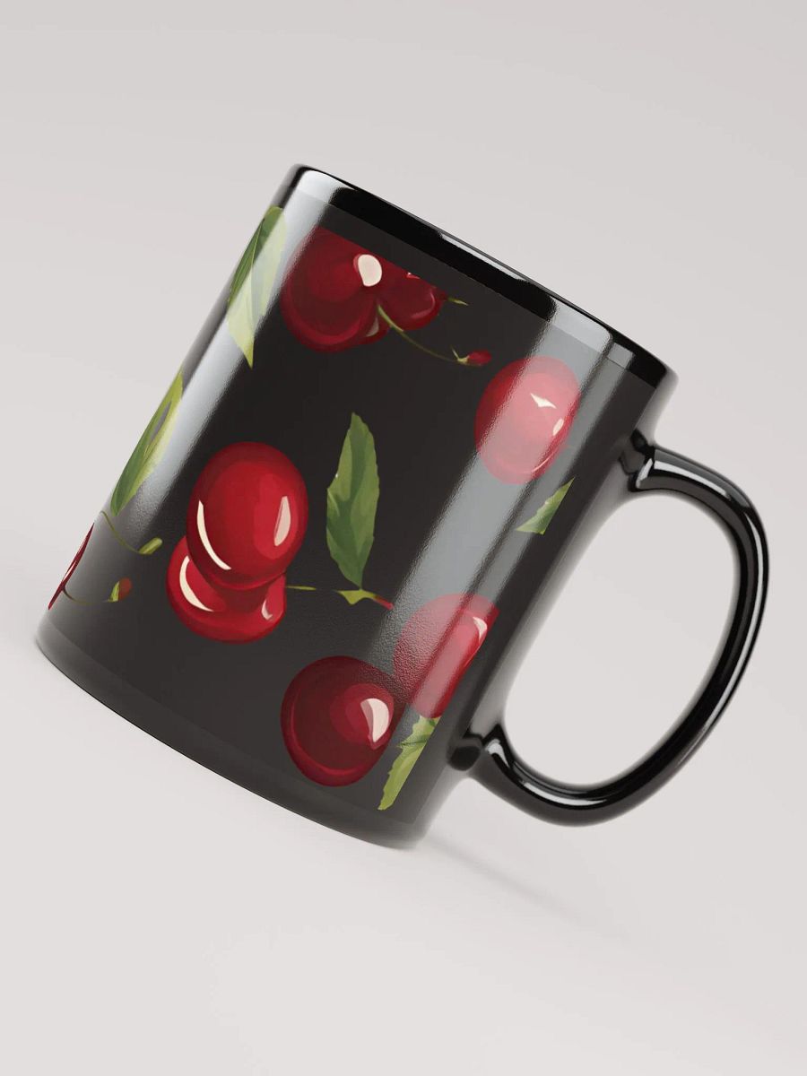 Cherry Blooms Fruit Design Black Mug product image (8)