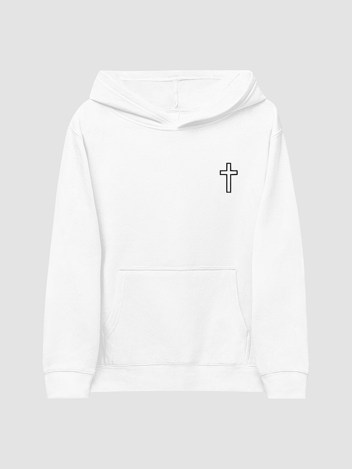 Youth White Cross Hoodie product image (2)