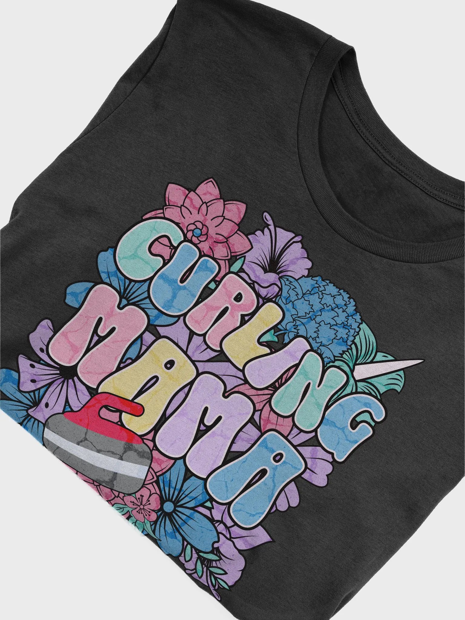 Curling Mama Floral T-Shirt product image (3)