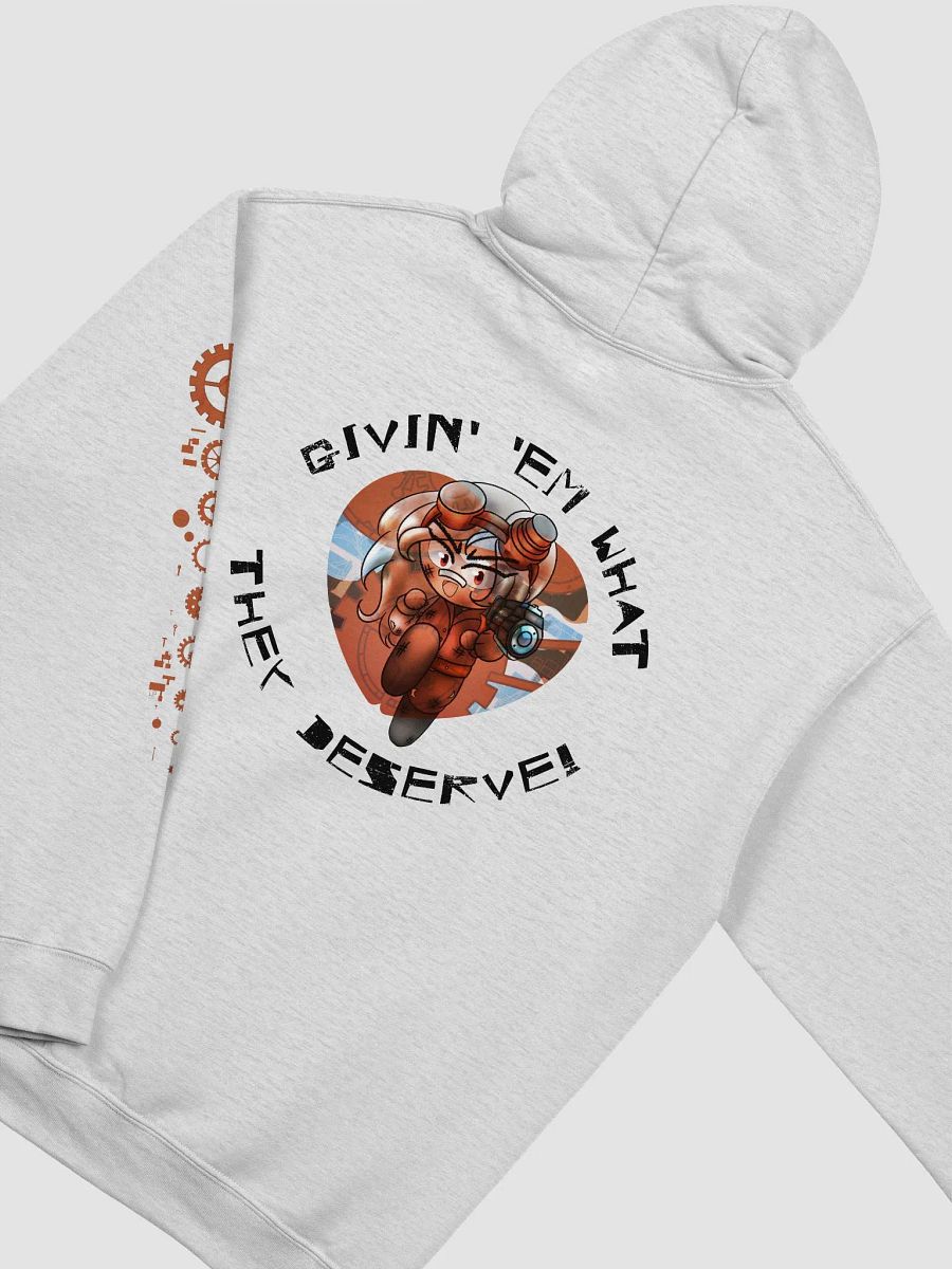 "GIVIN' 'EM WHAT THEY DESERVE!" Chibi Noure Hoodie (with black text) product image (6)