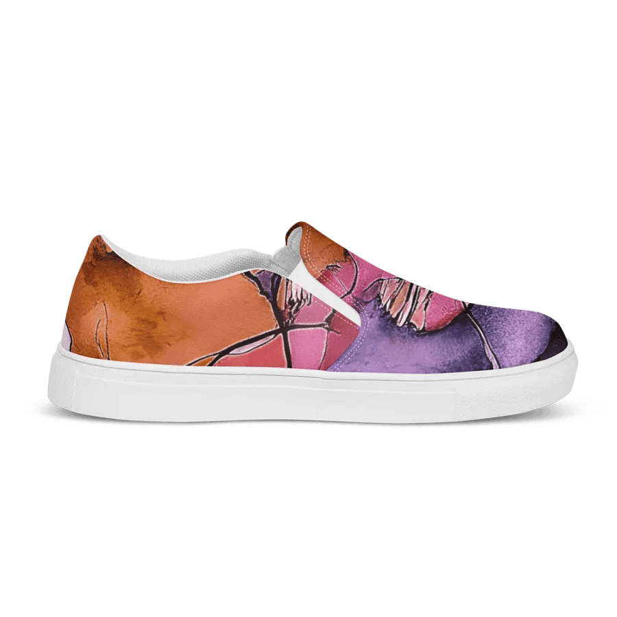 Beach Collection - Mauve-Beach-Yellow Women's Slip-On Canvas Shoes product image (12)