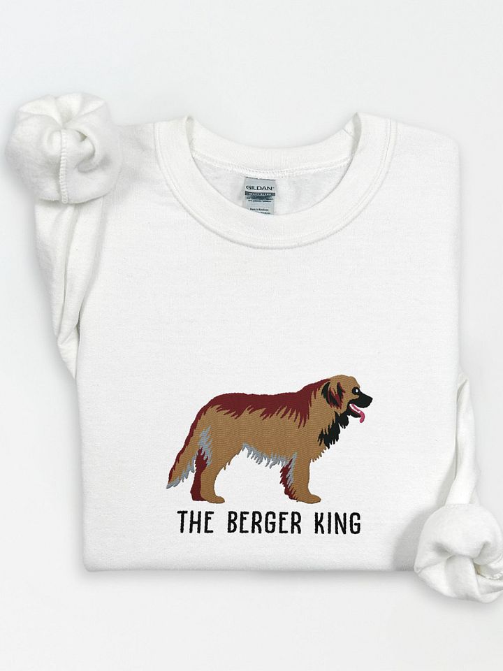 The Berger King Sweatshirt (Embroidered) of a Leonberger product image (1)