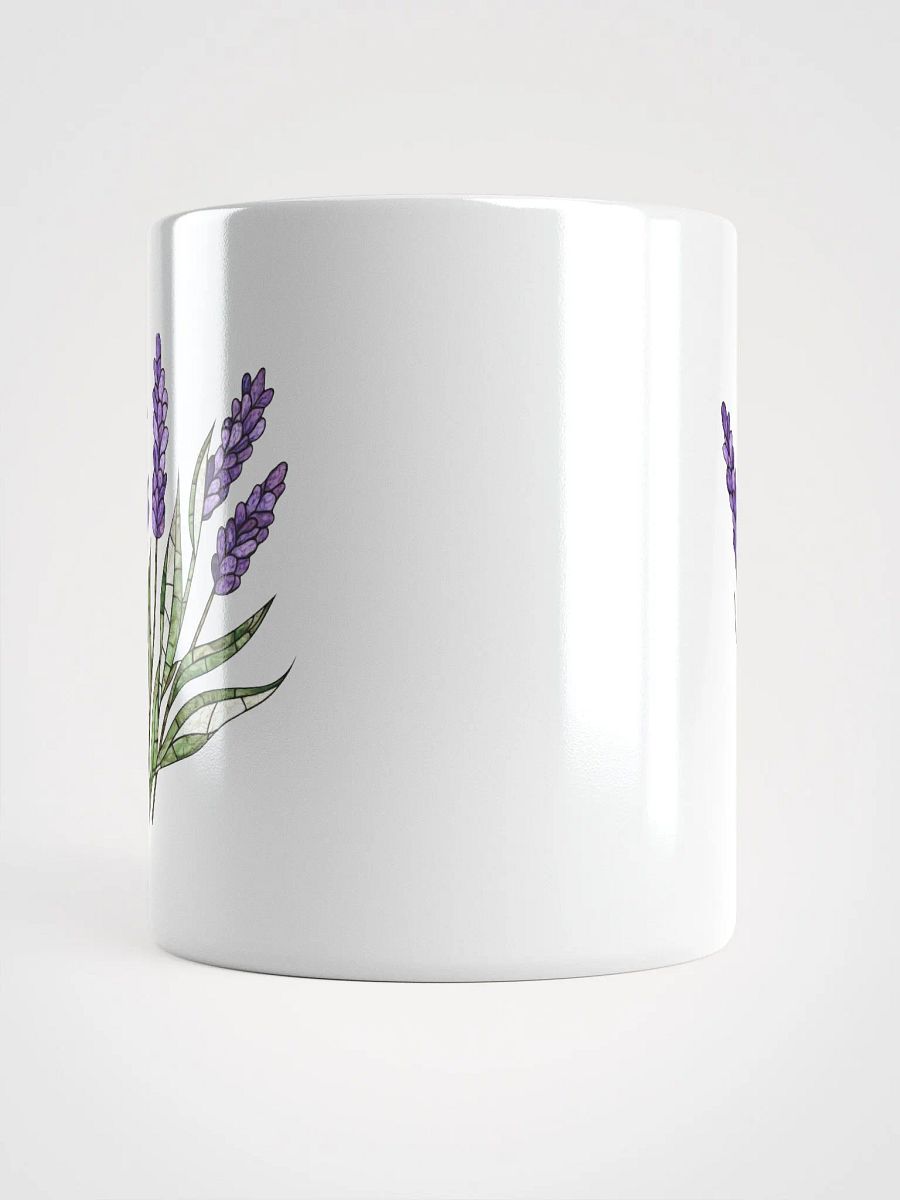 Stained Glass Lavender White Glossy Mug product image (15)