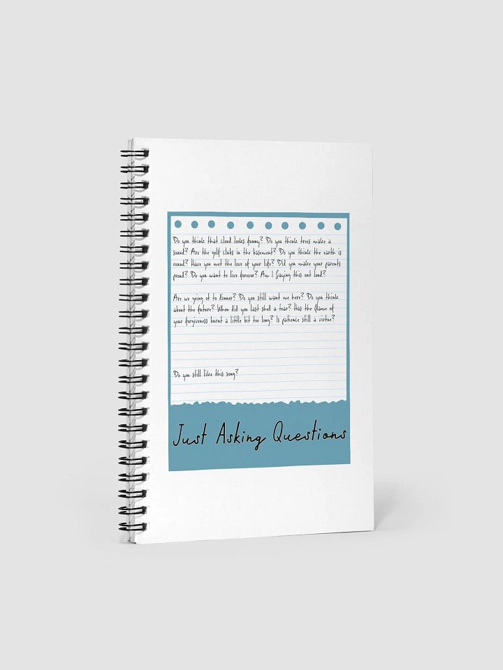 "Just Asking Questions" Lyric Notebook product image (1)