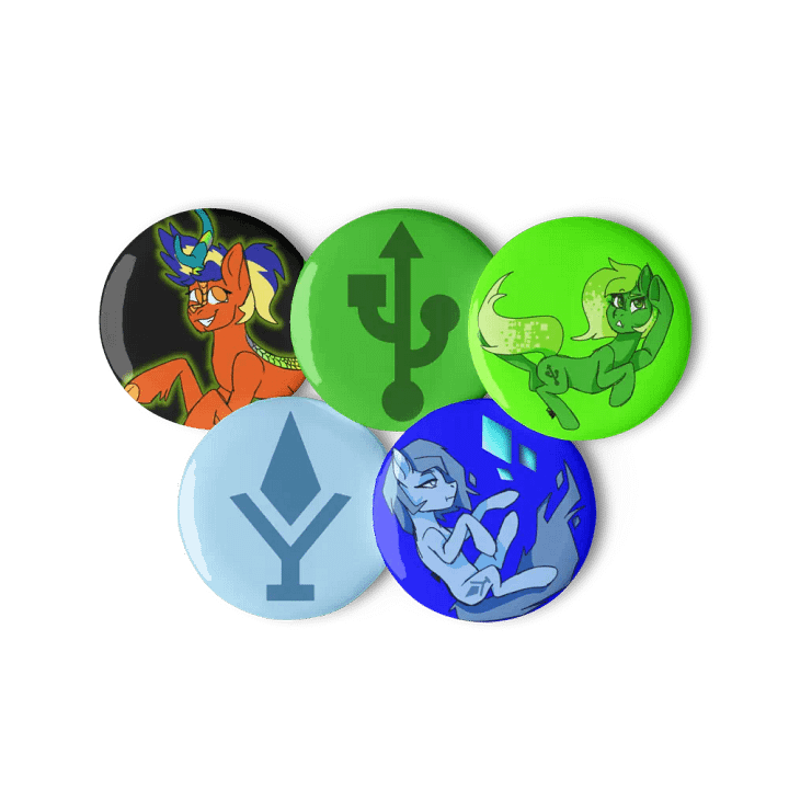 2025 PoniesOnline mascot button set product image (2)