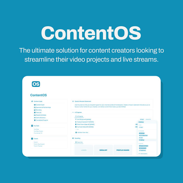 ContentOS | The Creator Dashboard Template product image (1)