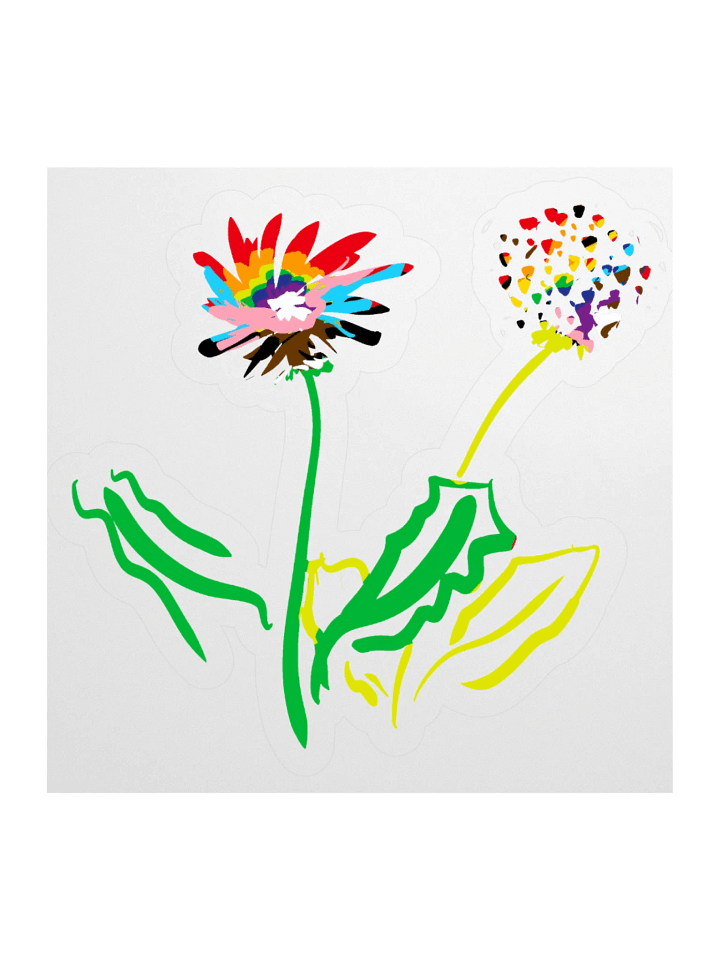 Progress Pride Flag Dandelions Sticker product image (1)