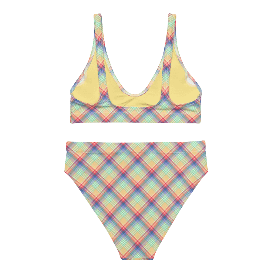 Bright Pastel Plaid Bikini product image (4)