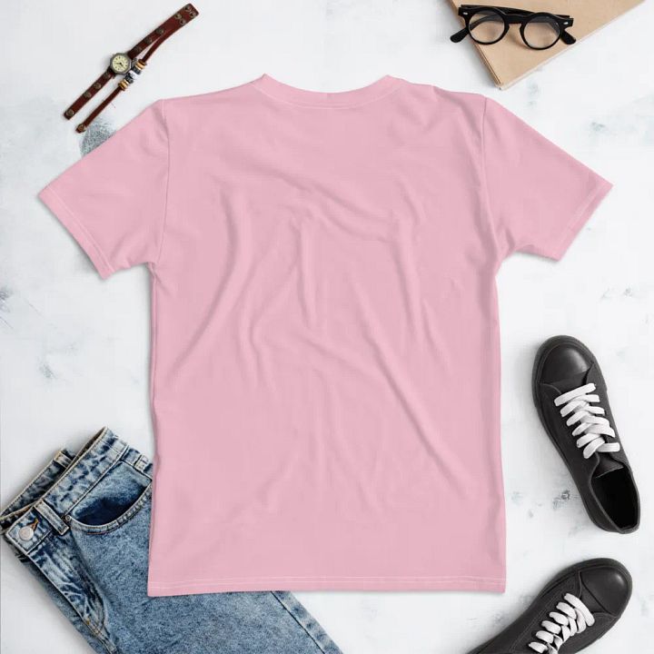 Plain Light Pink Soft Summer Women's Crewneck Polyester Heavyweight Premium T-Shirt by Treasure Pie product image (2)