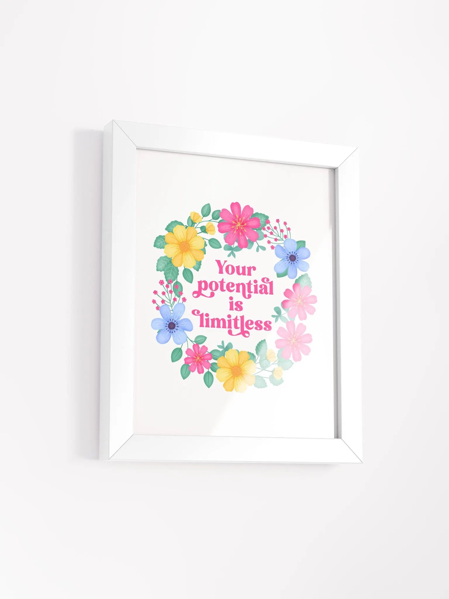 Your potential is limitless - Motivational Wall Art White product image (2)