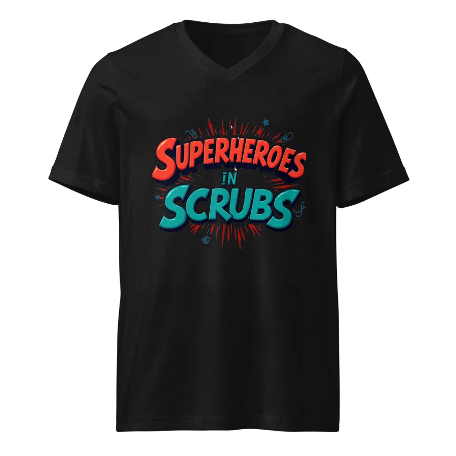 Superheroes in Scrubs V-Neck Tee product image (1)