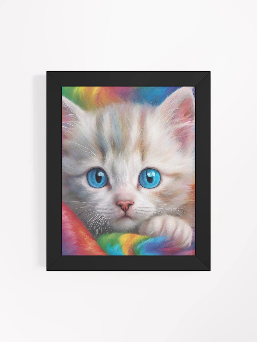 Whimsical Rainbow Kitten Framed Poster product image (21)