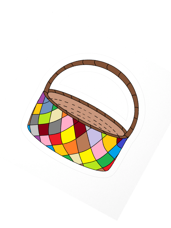 Vibrant Diamond Patchwork Kiss Cut Stickers product image (3)