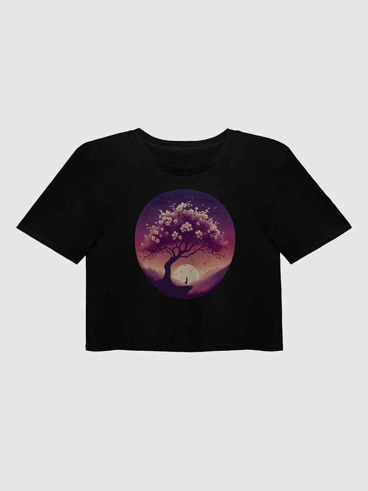 Silhouette Under a Blooming Tree Premium Crop Top product image (1)
