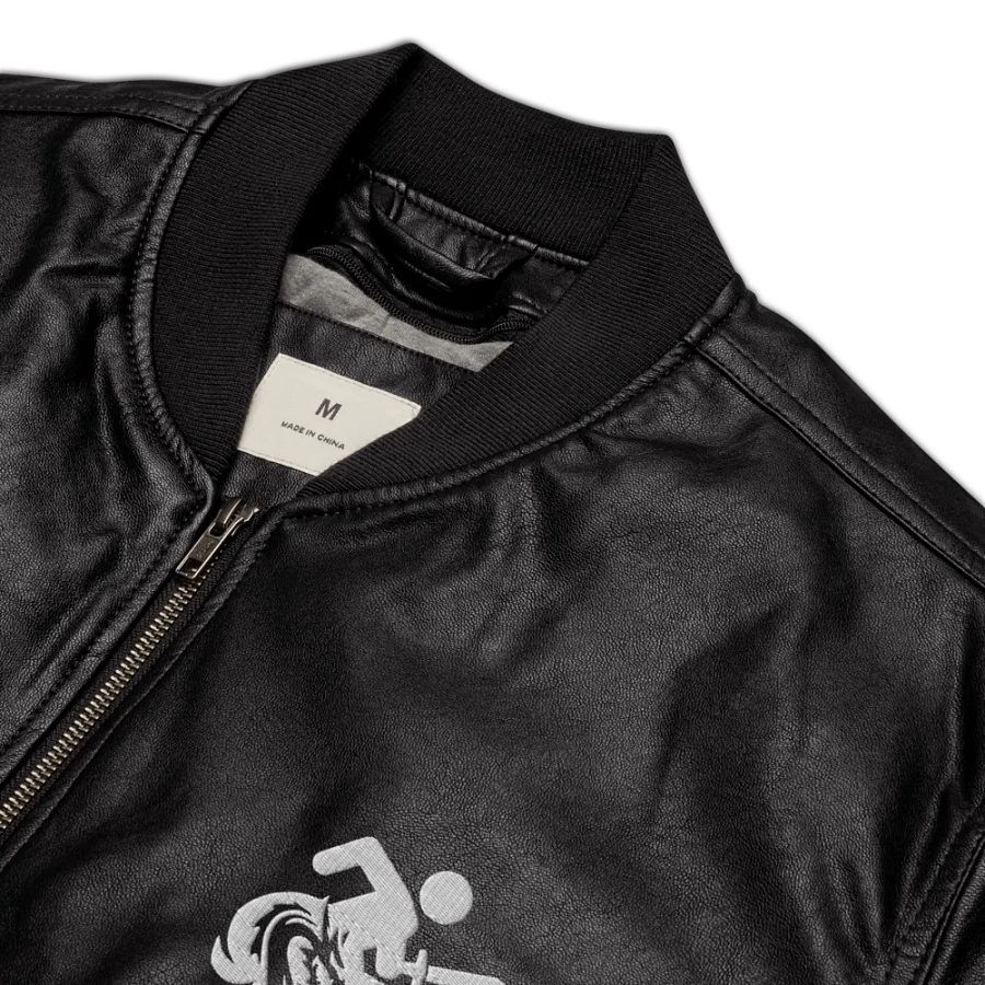 Dungeons and Disableds - Faux Leather Bomber Jacket product image (9)