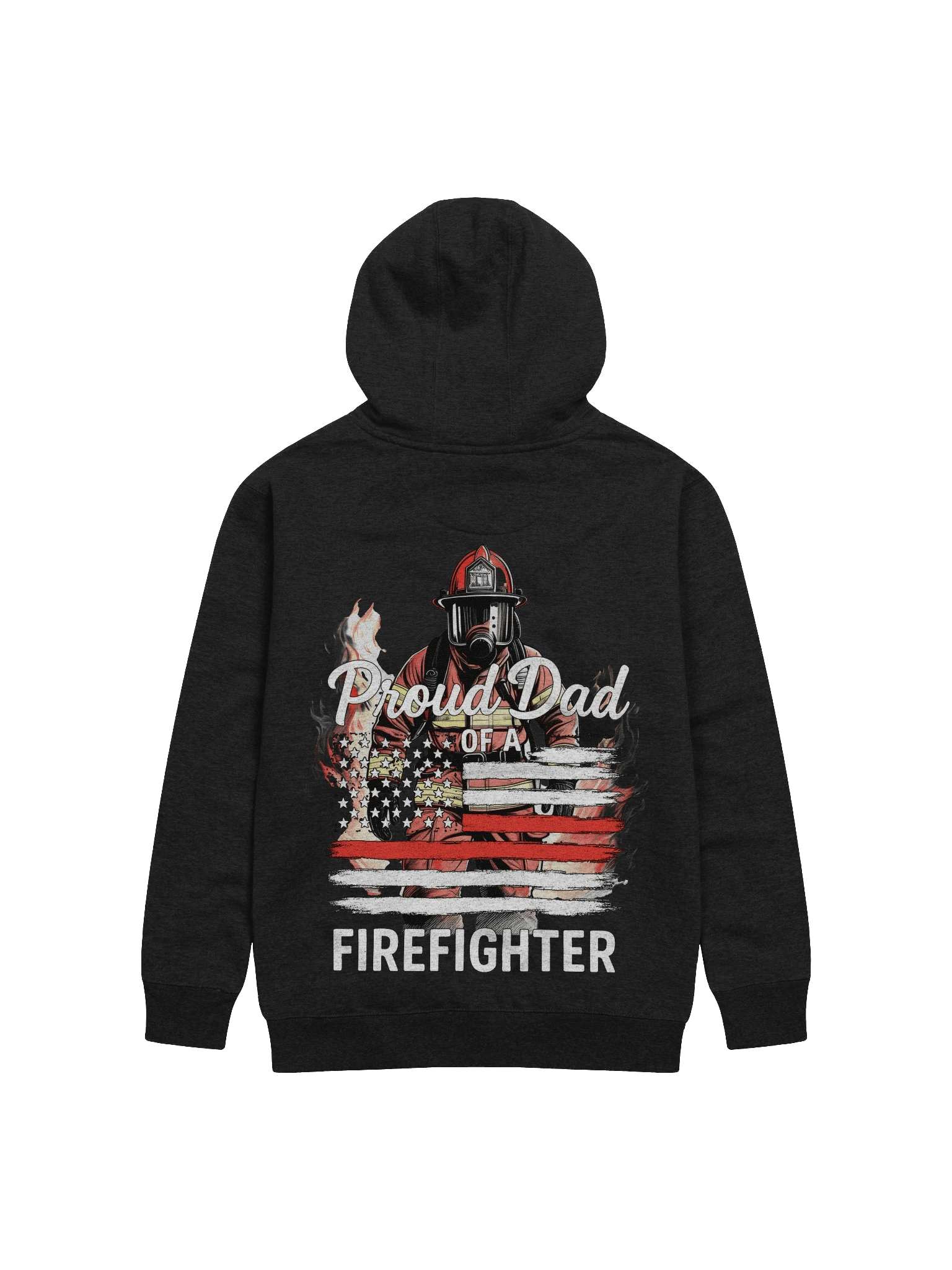 Proud Dad Firefighter Graphic Hoodie product image (4)