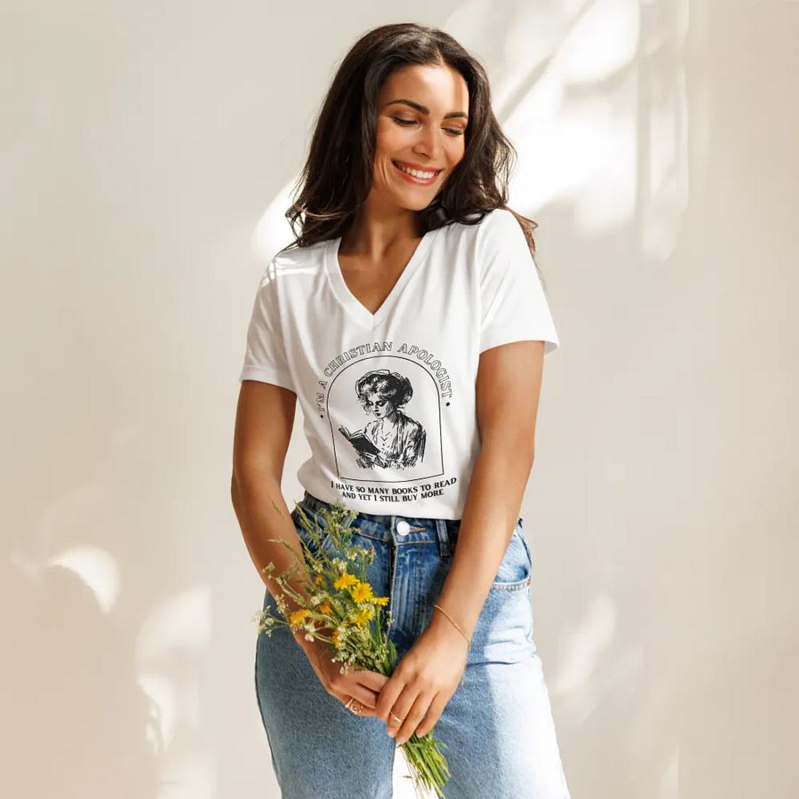 I'm a Christian Apologist Books V-Neck T-Shirt product image (27)