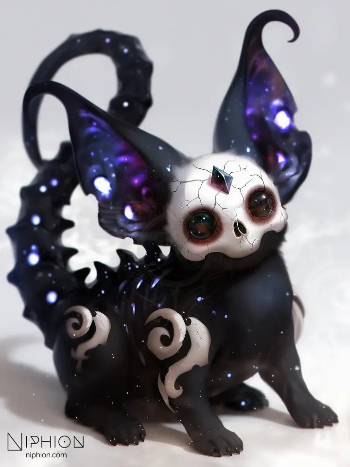 Necrocritter #2 – Exclusive Digital Art | Cute Skeleton Fantasy Creature product image (1)