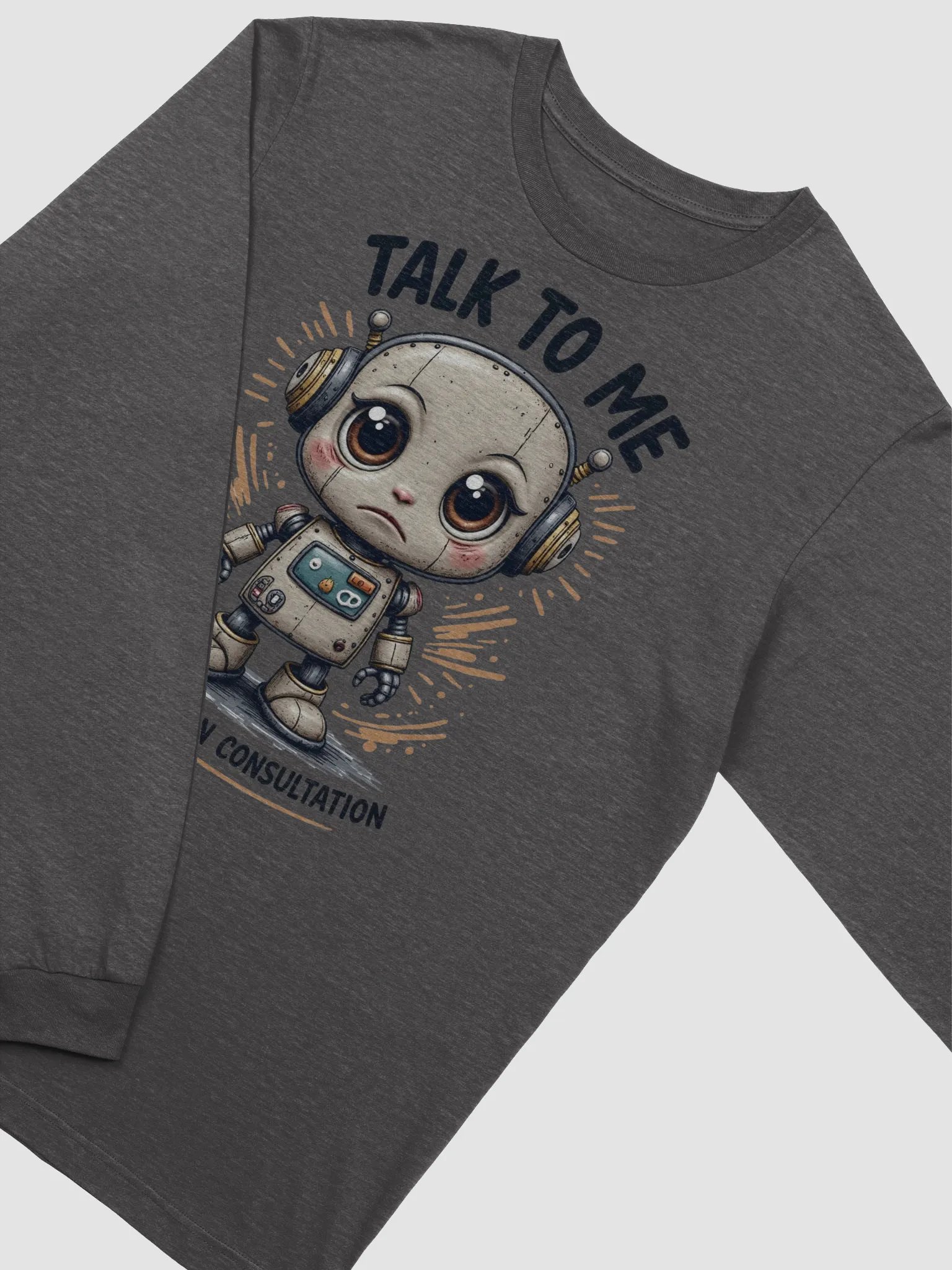 Sad Lonely Robot Long Sleeve Tee product image (31)
