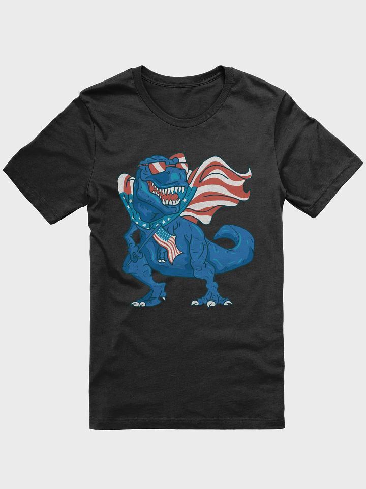USA Patriotic T-Rex Dinosaur American Flag T-Shirt product image (4)