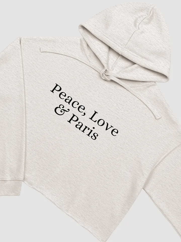 Peace, Love and Paris Cropped Hoodie product image (2)