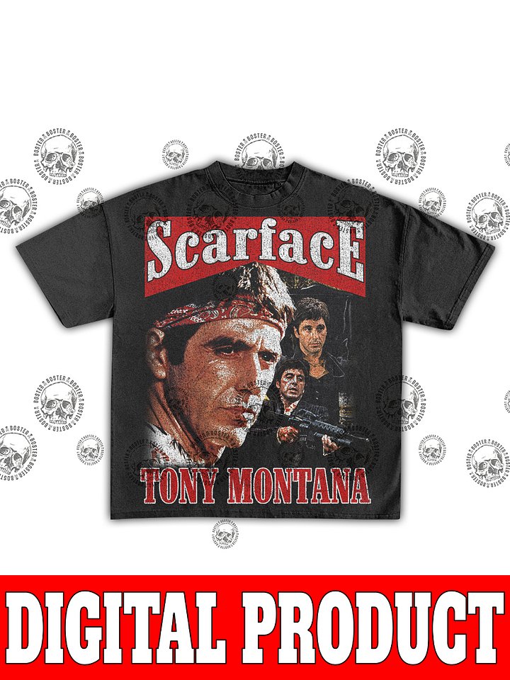 Tony Montana "Scarface" The World Is Yours Al Pacino Vintage Movie Bootleg Graphic product image (1)