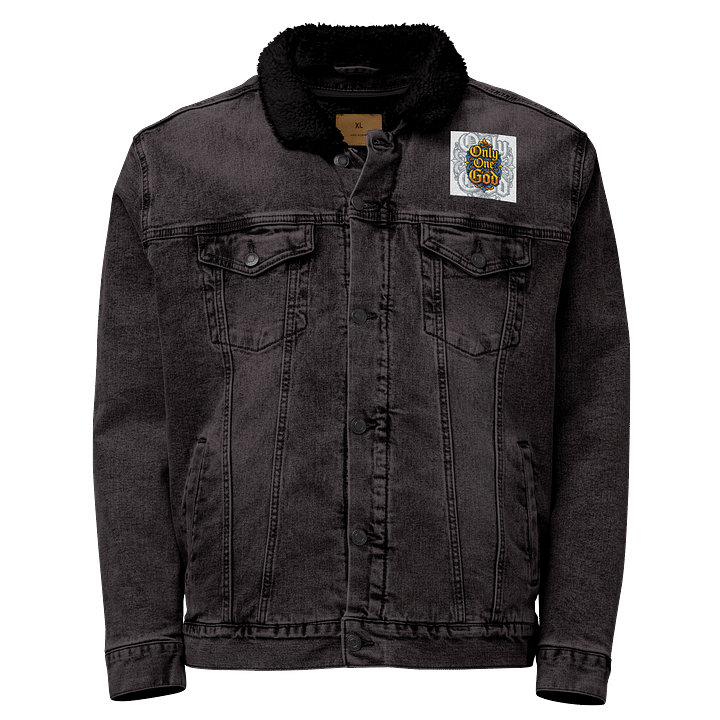 Only One God Threadfast Apparel Unisex Sherpa Denim Jacket By Chilly Palmer product image (1)