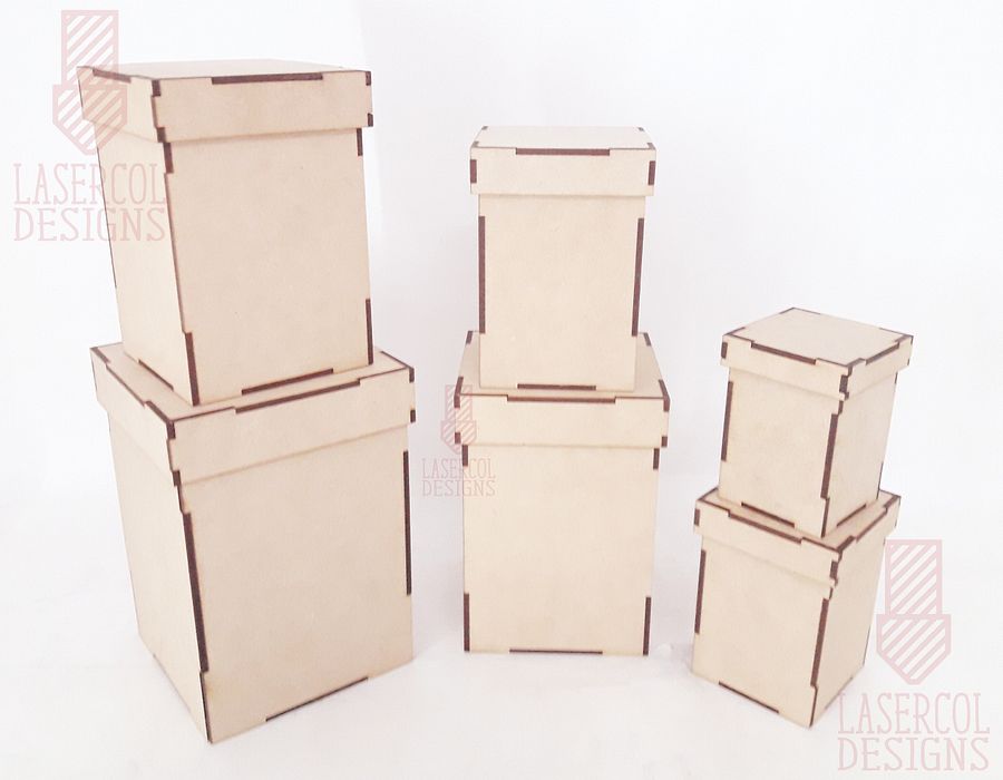 Boxes Set 3 (6 sizes) - Laser Cut Files product image (8)