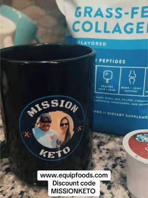 Can’t have my morning coffee without this! www.equipfoods.com and use code MISSIONKETO for a discount! #missionketo #equip #keto #properhumandiet #lowcarb #ketovore #adventuresofhopeandandy #carnivore #collagen #equipcollagen 