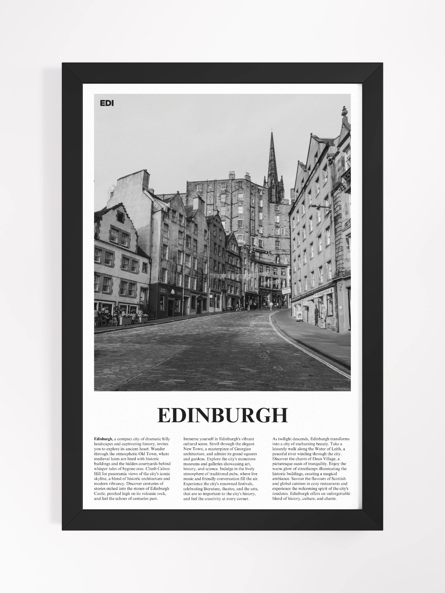 Edinburgh 03 Newspaper Poster | Framed product image (5)
