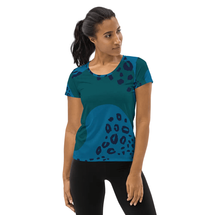 Teal Animal Print Women's Sports Tee product image (1)