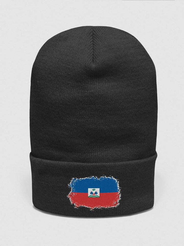 Haitian Flag Grunge Beanie product image (2)