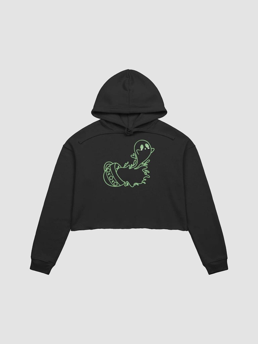 Coffee Ghost Crop Hoodie - Green product image (2)