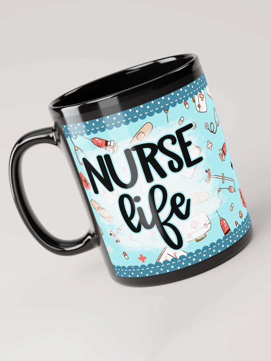 Nurse Life Essentials Blue Pattern Mug product image (3)
