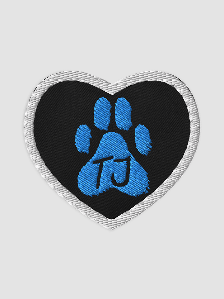 TJ Paw Embroidered Patch - Heart (Blue detail) product image (1)