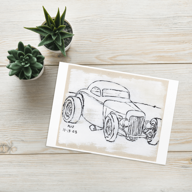 White Hotrod #4 2003 Greeting Card product image (5)