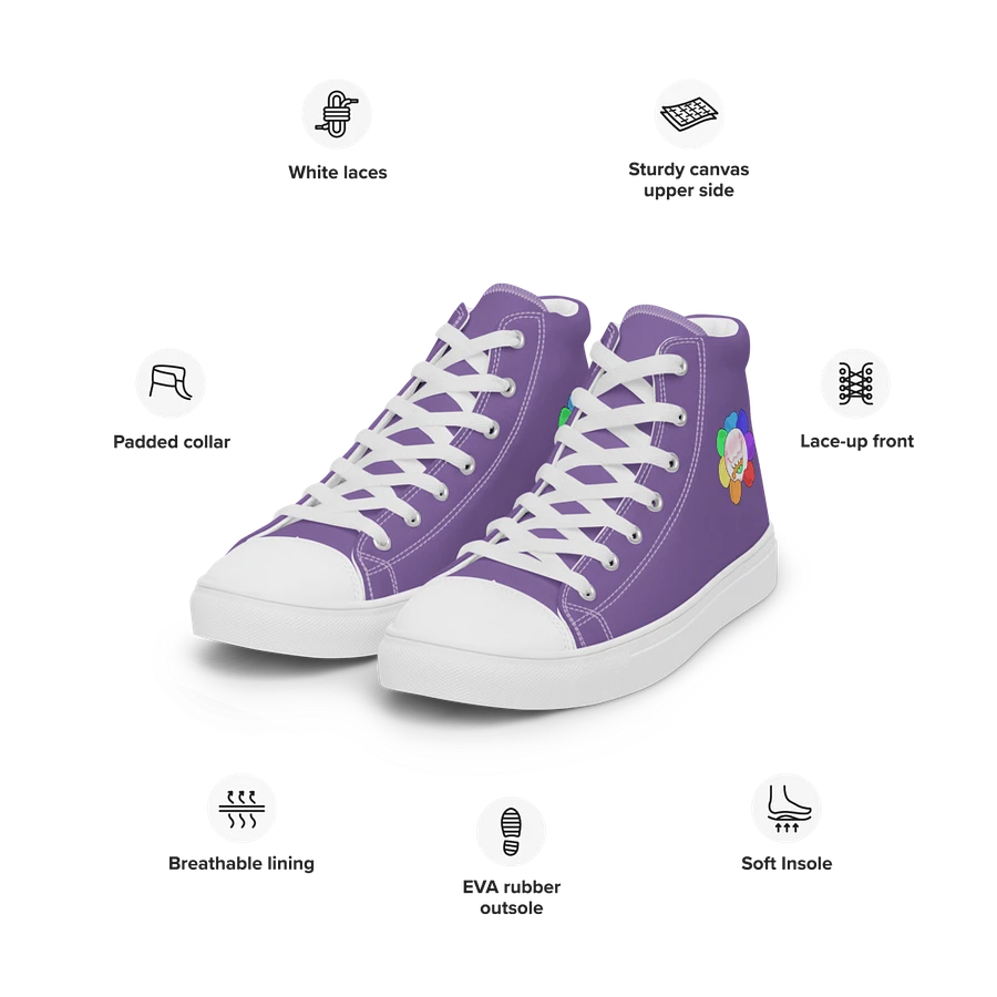 Purple and White Flower Sneakers product image (16)