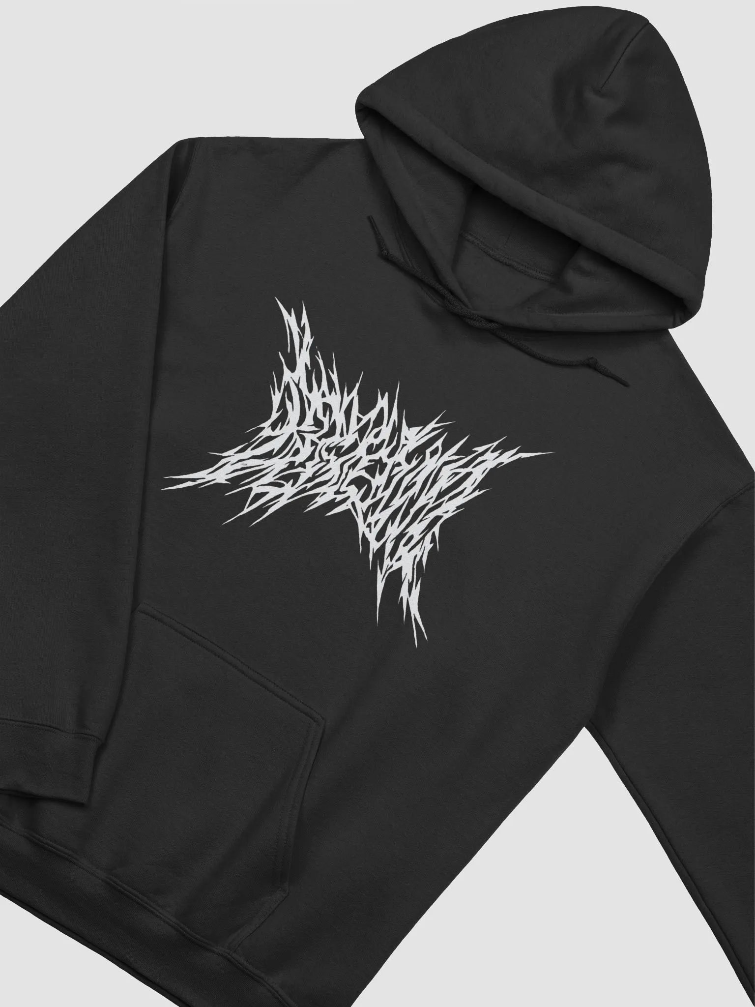 Death Metal Logo Hoodie (White Text) product image (3)