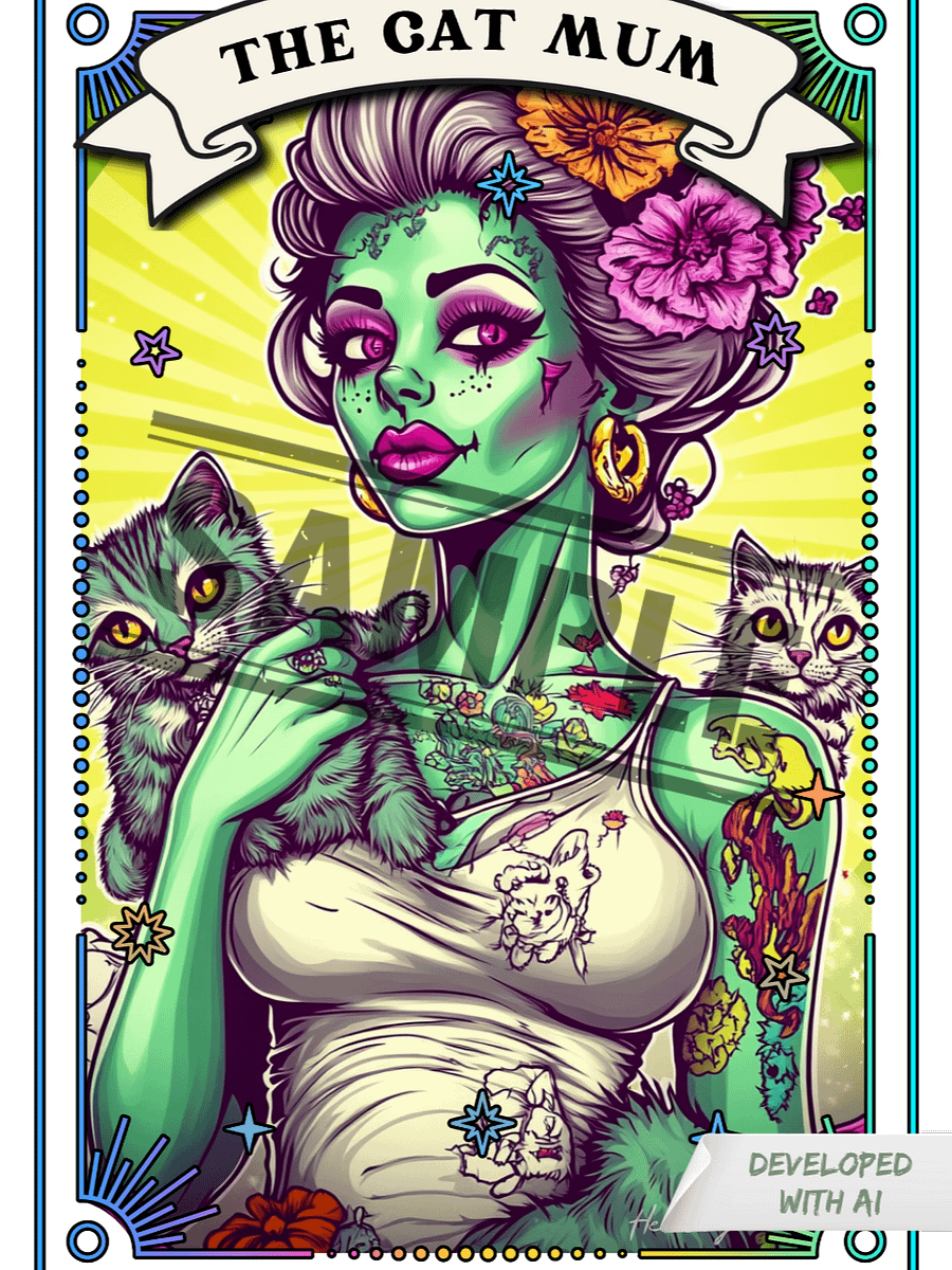 Zombabes: The Cat Mum Sticker product image (1)